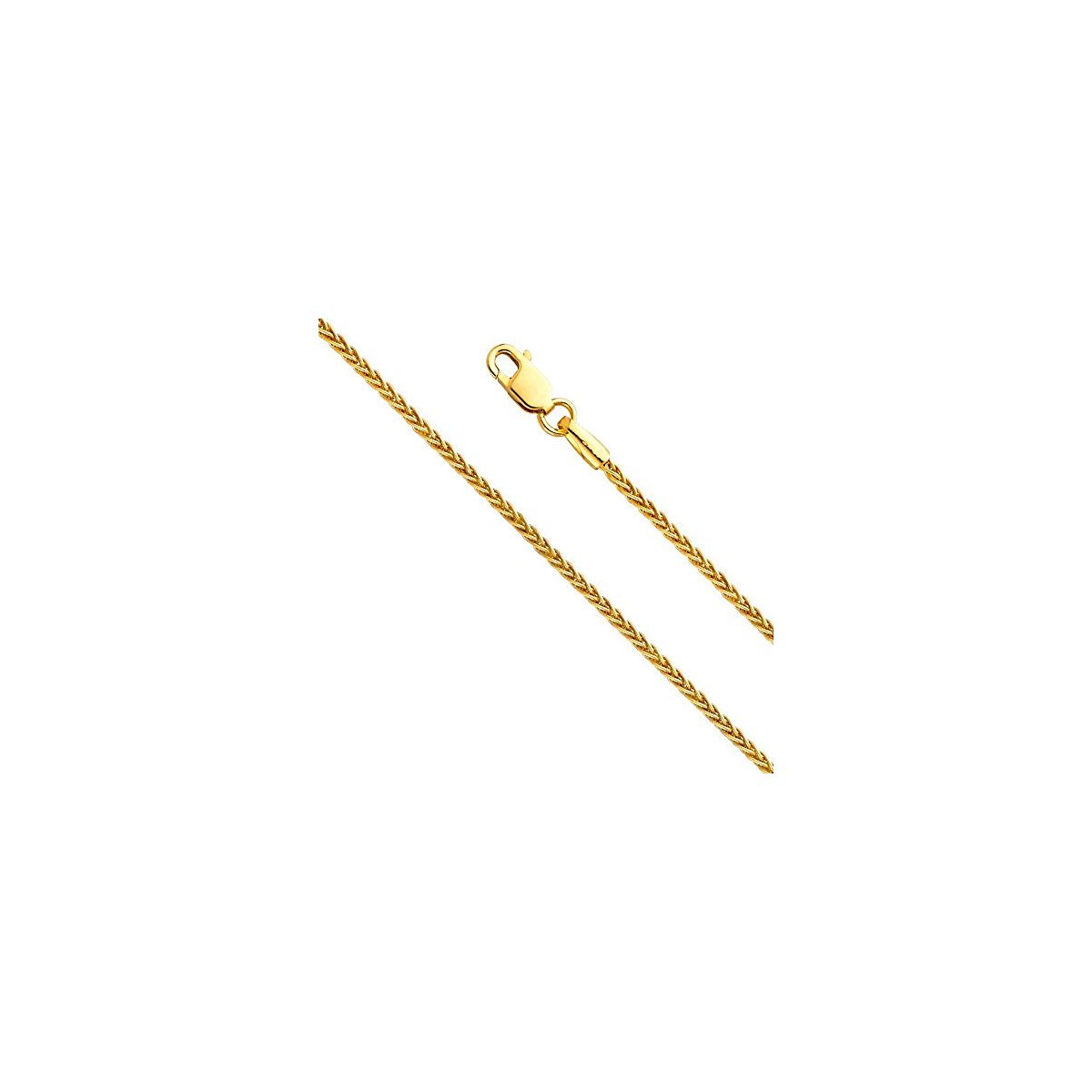 1.5MM Yellow Gold Wheat/Spiga Chain .925 Sterling Silver "16-22"