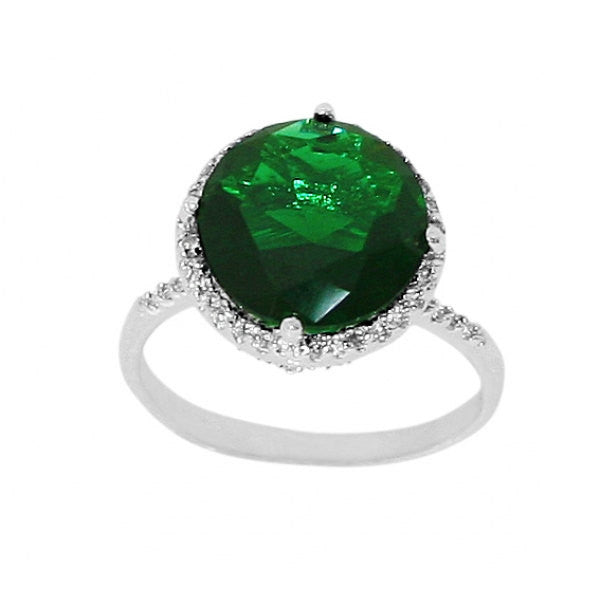 Emerald CZ Ring