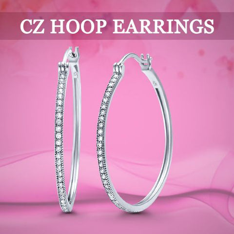 CZ Hoop Earrings