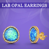 Lab Opal Earrings