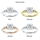 IGI Certified Round 1 Carat Lab Grown Diamond Flower Ring