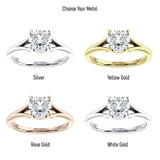 IGI Certified Round 2 Carat Lab Grown Diamond Split Shank Hidden Halo Baguette Ring