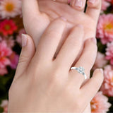 10K Gold IGI Certified Round 1 Carat Lab Grown Diamond Art Deco Marquise Style Ring