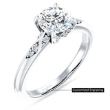 IGI Certified Round 1 Carat Lab Grown Diamond Art Deco Cluster Hidden Diamond Ring