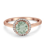 Round Halo Natural Diamond Ring