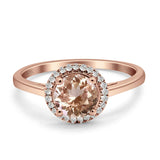 Round Halo Natural Diamond Ring
