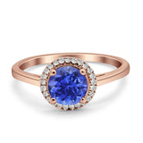 Round Halo Natural Diamond Ring