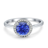 Round Halo Natural Diamond Ring