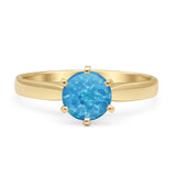 Round Solitaire Gold Ring