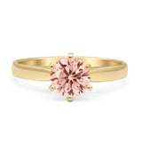 Round Solitaire Gold Ring