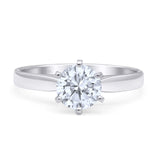 Round Solitaire Gold Ring