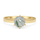 Round Solitaire Gold Ring