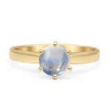 Round Solitaire Gold Ring