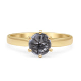 Round Solitaire Gold Ring