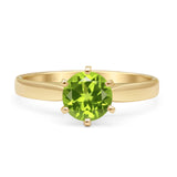 Round Solitaire Gold Ring