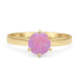 Round Solitaire Gold Ring