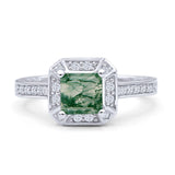 Art Deco Round Solitaire Gold Ring