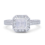 Art Deco Round Solitaire Gold Ring