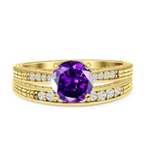 Round Two Piece Gold Ring