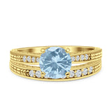 Round Two Piece Gold Ring