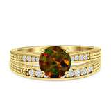 Round Two Piece Gold Ring