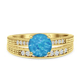 Round Two Piece Gold Ring