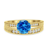 Round Two Piece Gold Ring