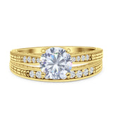 Round Two Piece Gold Ring