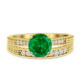 Round Two Piece Gold Ring