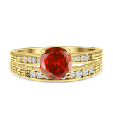 Round Two Piece Gold Ring