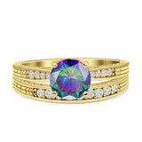 Round Two Piece Gold Ring