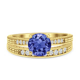 Round Two Piece Gold Ring