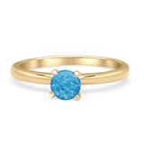 Round Solitaire Gold Ring