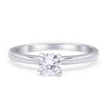 Round Solitaire Gold Ring