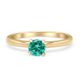 Round Solitaire Gold Ring
