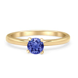 Round Solitaire Gold Ring