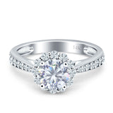 Round Floral Art Deco Gold Ring