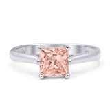 Princess Cut Solitaire Gold Ring