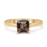 Princess Cut Solitaire Gold Ring