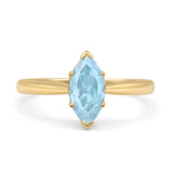 Art Deco Marquise Solitaire Gold Ring