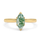 Art Deco Marquise Solitaire Gold Ring