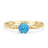 Round Solitaire Gold Ring