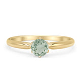 Round Solitaire Gold Ring