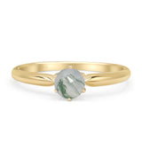 Round Solitaire Gold Ring