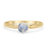 Round Solitaire Gold Ring