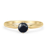 Round Solitaire Gold Ring