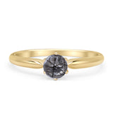 Round Solitaire Gold Ring