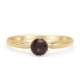 Round Solitaire Gold Ring