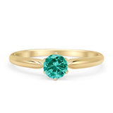 Round Solitaire Gold Ring