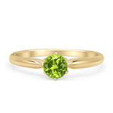 Round Solitaire Gold Ring